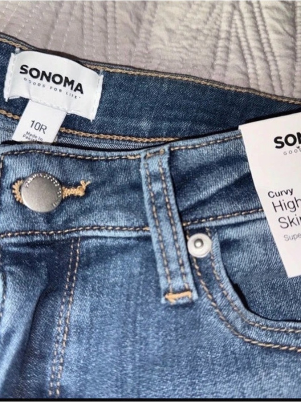 SONOMA High-Rise Skinny Jeans in Medium Blue Denim